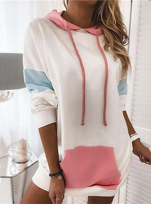 Women's Pullover Hoodie, Color: White