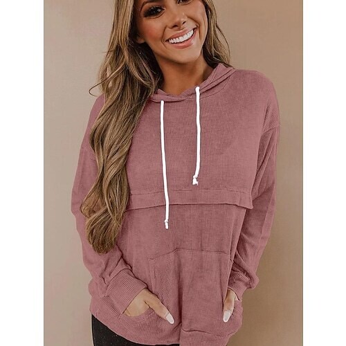 Women's Hoodie Basic, Color: Brick red