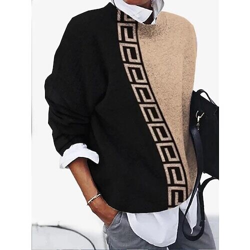 Women's Sweatshirt Pullover, Color: Brown