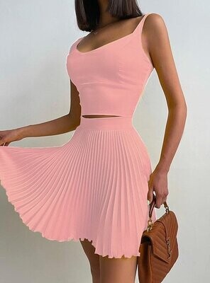 Women's Crop Top Tank Top Skirt Sets