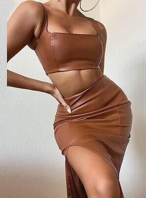 Women's Crop Top Tank Top Skirt Sets