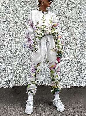 Women's T shirt Tee Tracksuit Pants Sets