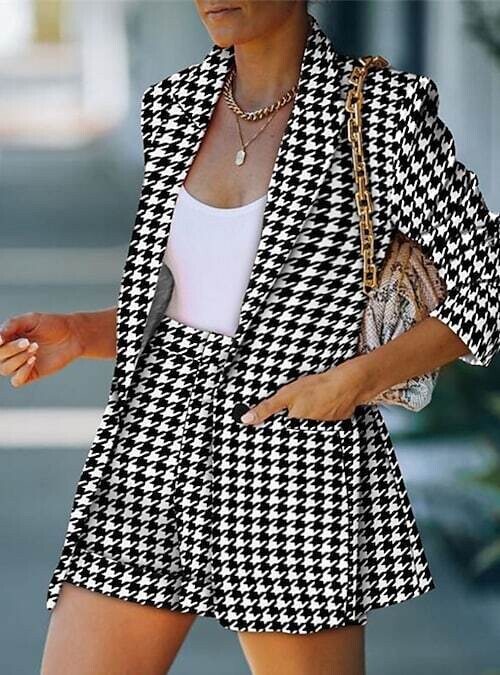 Women's Suits Street Daily Wear to work, Color: Black