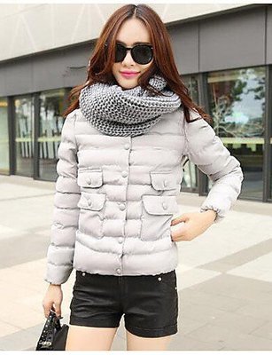 Women's Down Coat,Casual Daily Solid-Others