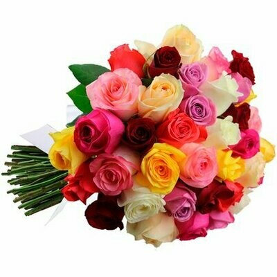 Buquê de 42 Rosas Coloridas