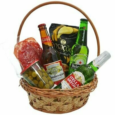 Cesta Perfeita de Cervejas e Aperitivos