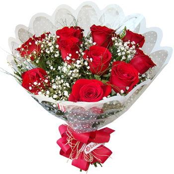 Bouquet 12 Rosas Vemelhas Nacionais