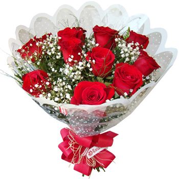 Bouquet 12 Rosas Vemelhas Nacionais