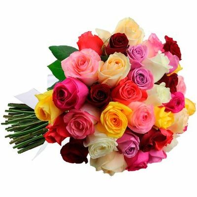 Buquê de 42 Rosas Coloridas
