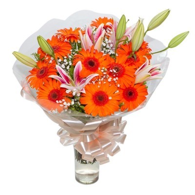 Bouquet de Gérberas e Lírios