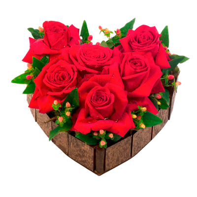 Arranjo Coração de Rosas