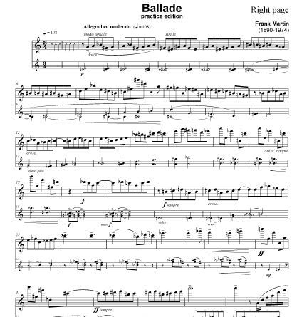 Accompaniment: Frank Martin - Ballade for flute and piano