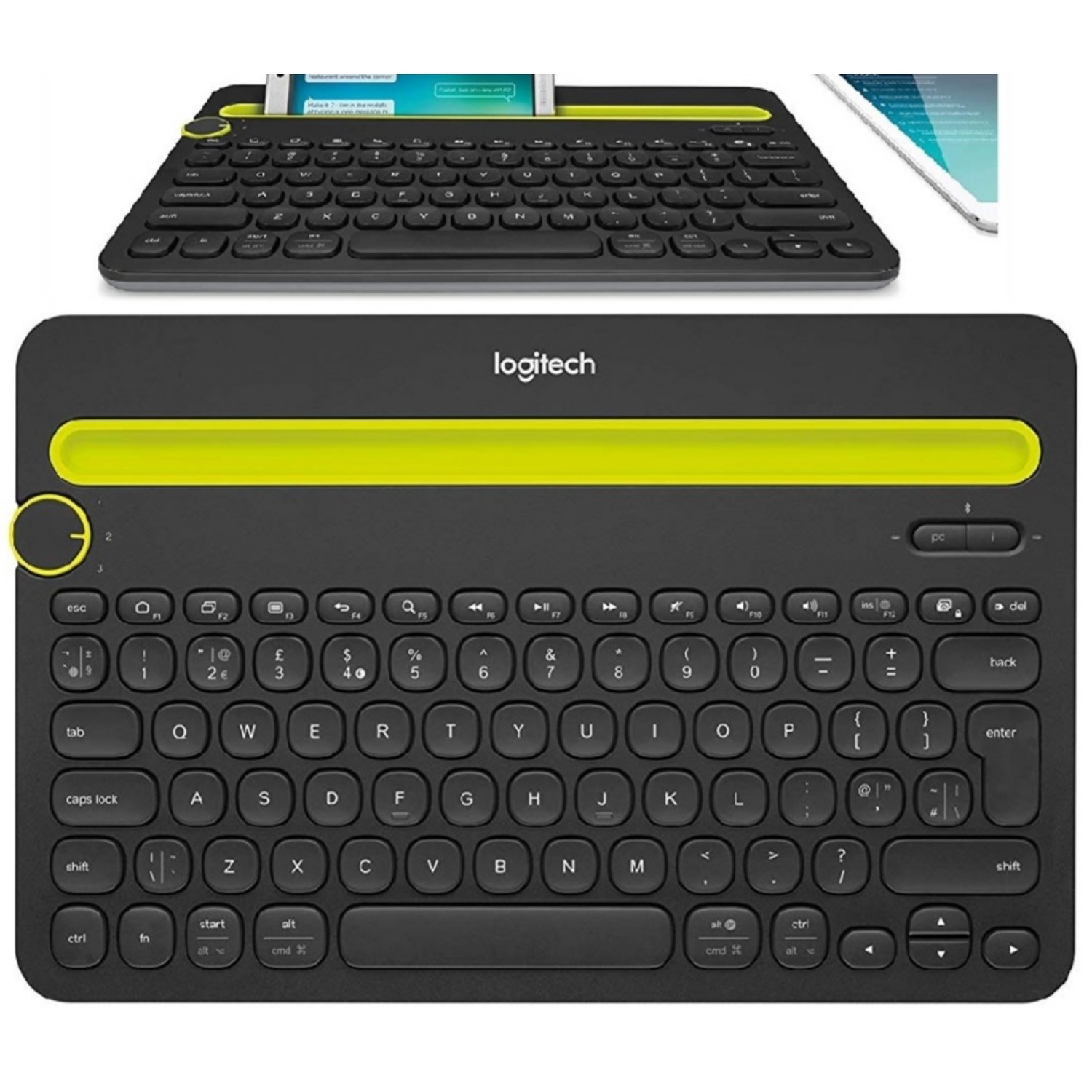 Teclado K480 Logitech con bluetooth para computadoras, tablets y smartphones, Negro