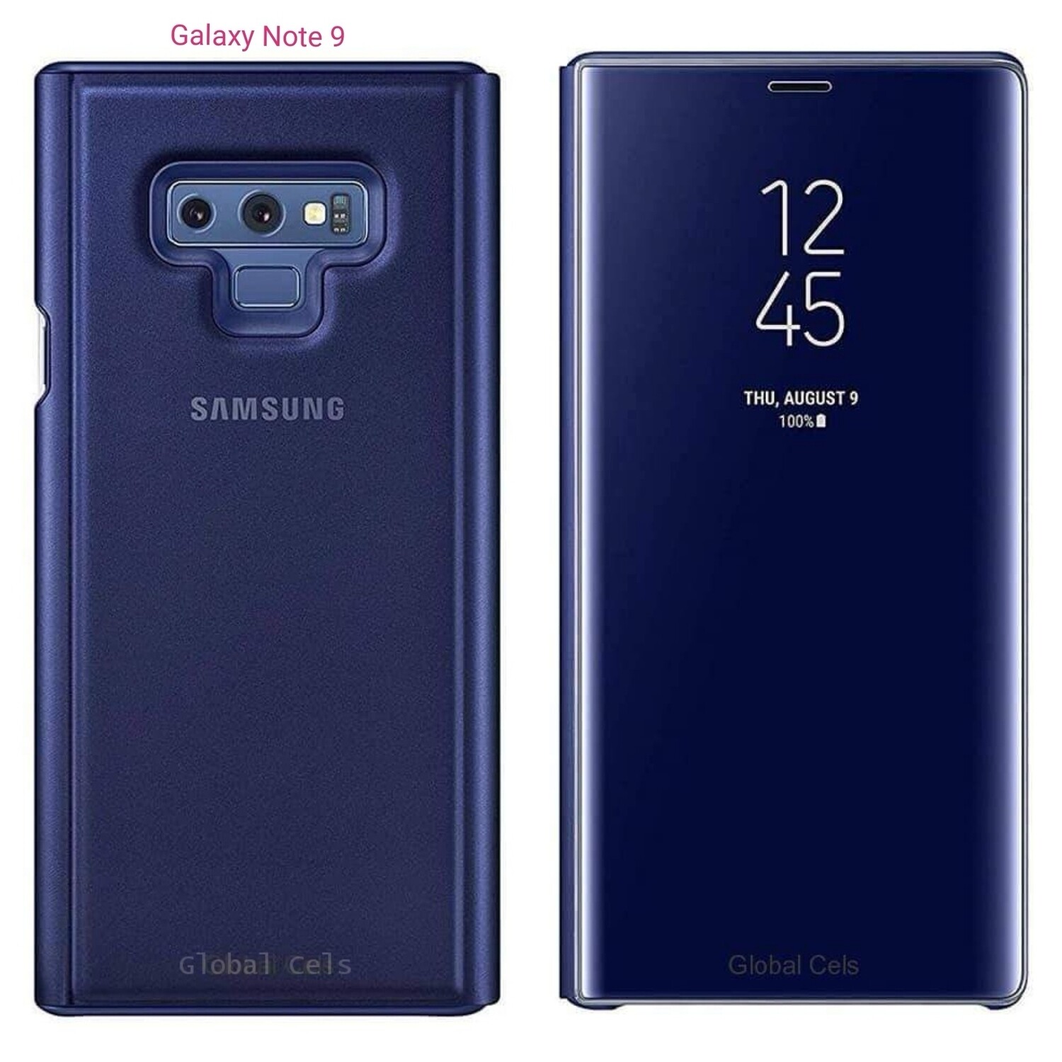 Case Samsung Flip S-wiew GALAXY NOTE 9 Azul 100% Original Interactua a través de la Tapa del Flip
