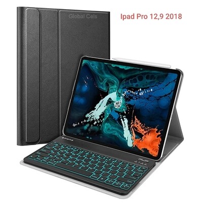 Case c/ Teclado iPad Pro 12.9 2018 3ra Generación Retroiluminado Fintie USA Negro Case c/ Teclado iPad Pro 12.9 2018 3ra Generación Retroiluminado Fintie USA Negro