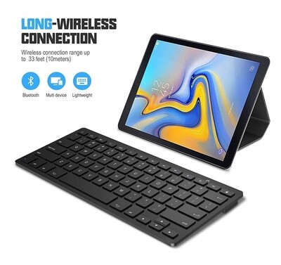 Mini teclado Bluetooth Sparin Samsung Galaxy Tab S3/S2 9.7/8.0 Tab E Tab A 9,7/8.0 Tab 4 10.1/8.0/7.0 Tab S 10.5/8.4 Negro