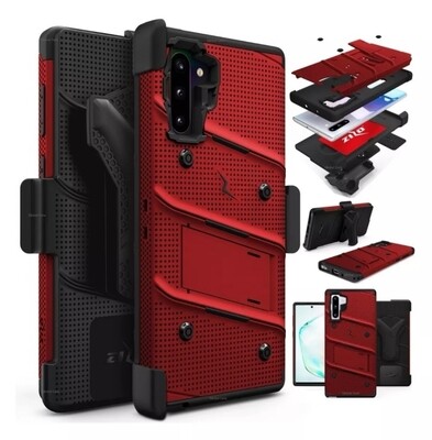 Case Galaxy Note 10 Plus Rojo Vino c/ Gancho Correa de 3 Partes