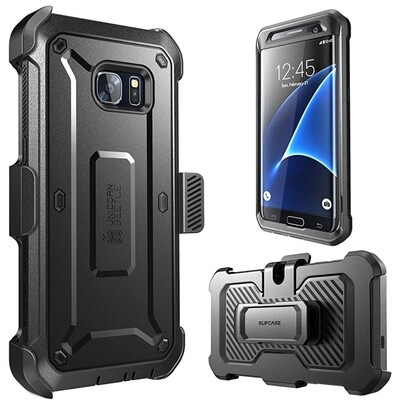 Case Samsung GALAXY S7 EDGE Protector 360 c/ gancho Negros Case Samsung GALAXY S7 EDGE Protector 360 c/ gancho Negros