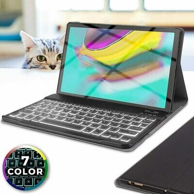 Funda @ teclado Samsung Galaxy Tab S5e 10.5 2019 Bluetooth Retro Iluminado negro Funda @ teclado Samsung Galaxy Tab S5e 10.5 2019 Bluetooth Retro Iluminado negro