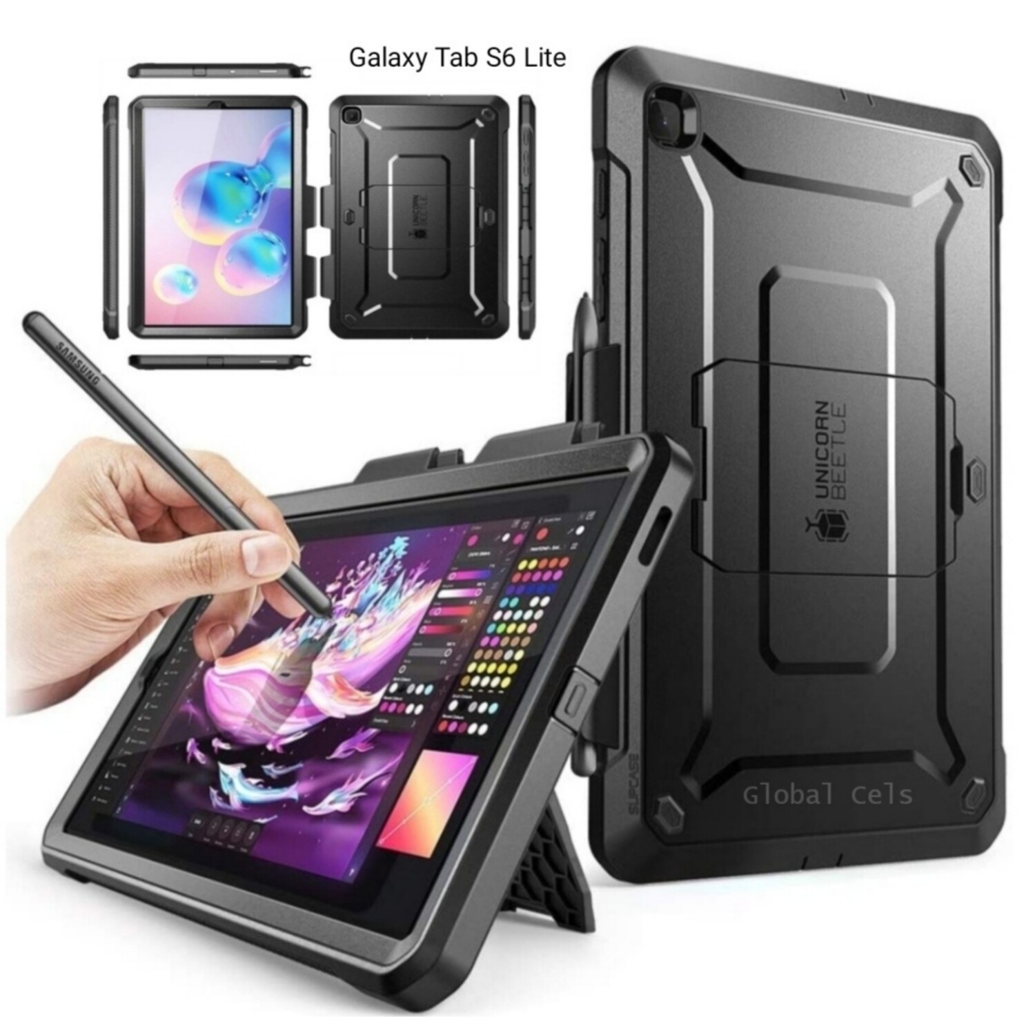 Case Galaxy Tab S6 Lite P610 2020 Funda c/ Mica c/ Parador Extrema USA