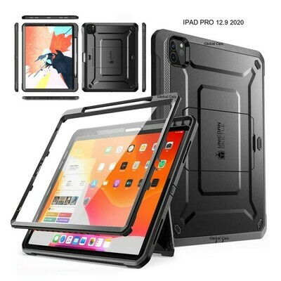 Case Ipad Pro 12,9 2020 Super Carcasa con Porta Lápiz y Soporte Inclinable Negro