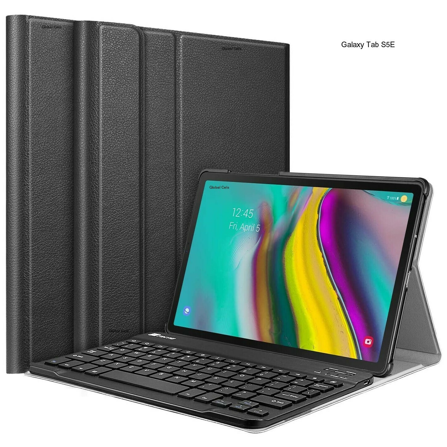Case c/ Teclado Galaxy Tab S5e SM-T720 2019 Bluetooth Fintie USA - Negro