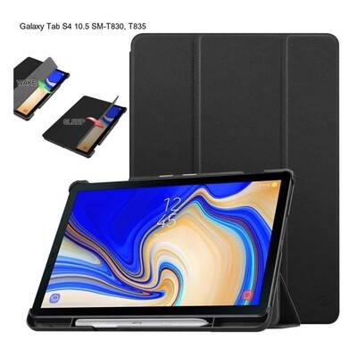 Carcasa fina para Samsung Galaxy Tab S4 10.5 SM-T830, T835 y T837 c/ Soporte Negro