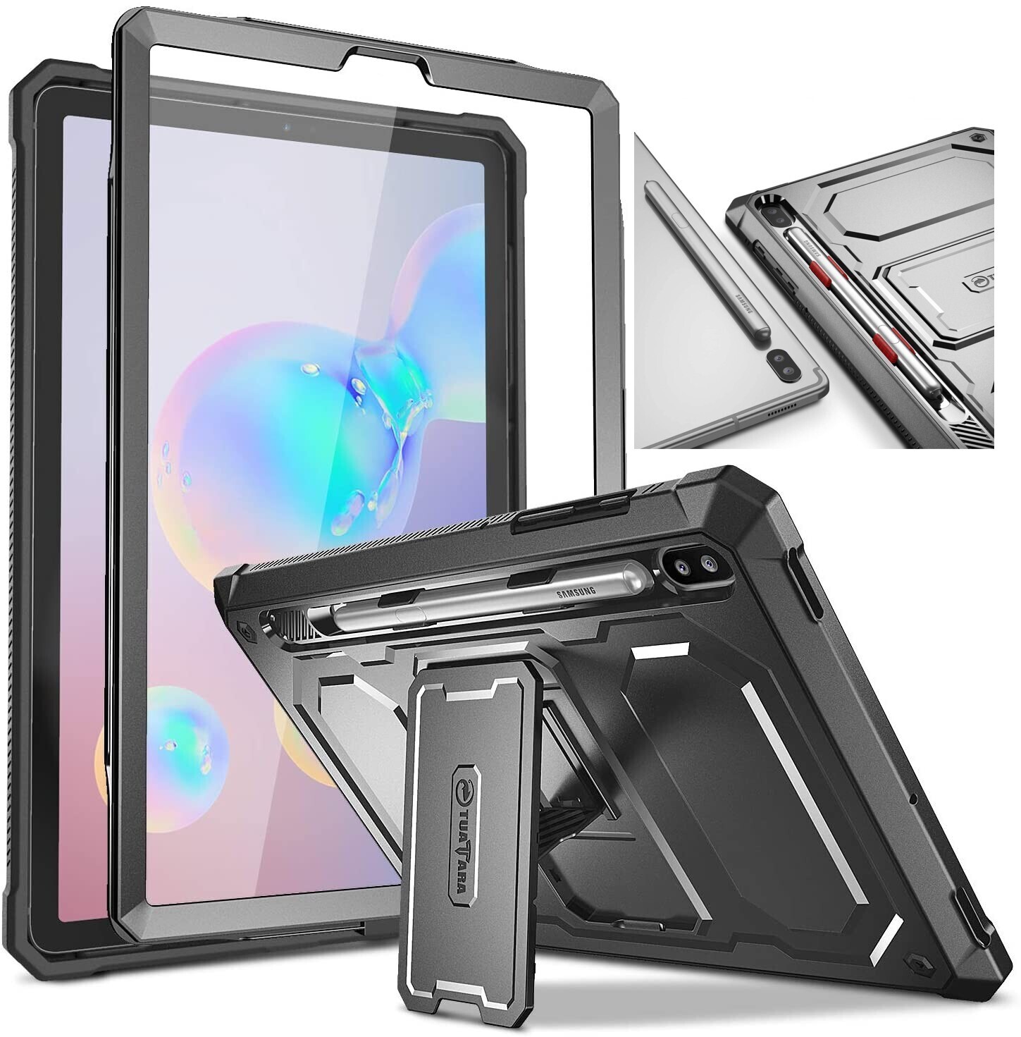 Case Galaxy Tab S6 T860 2019 Recias Armadura c/ Mica c/ Parador Armor USA