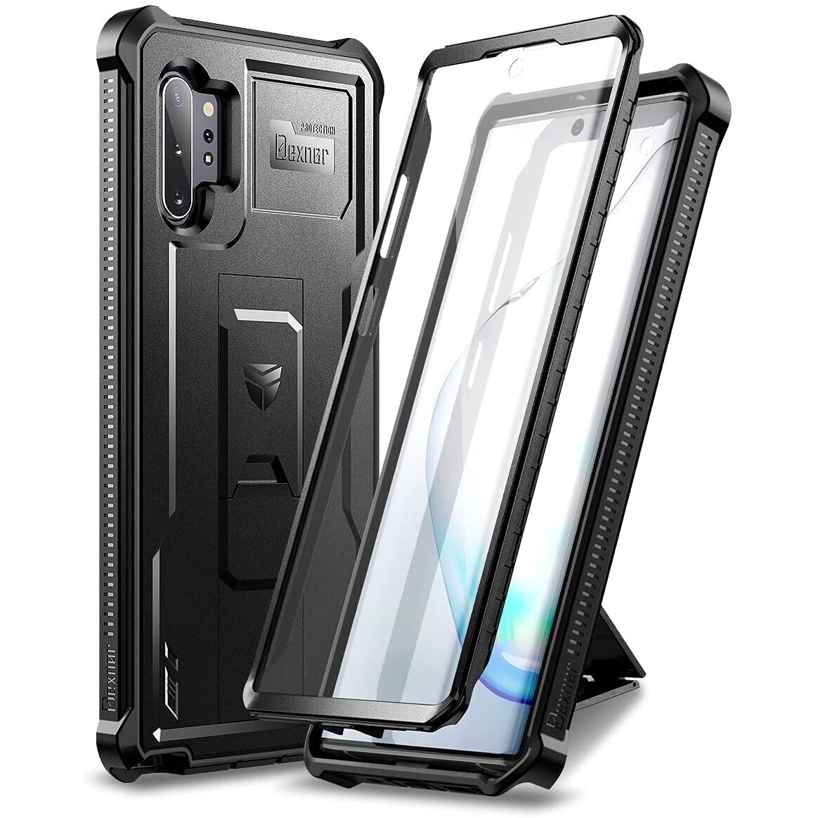Case Galaxy Note 10+ Plus c/ Protector de pantalla y soporte Inclinable de Grado Militar en 2 colores