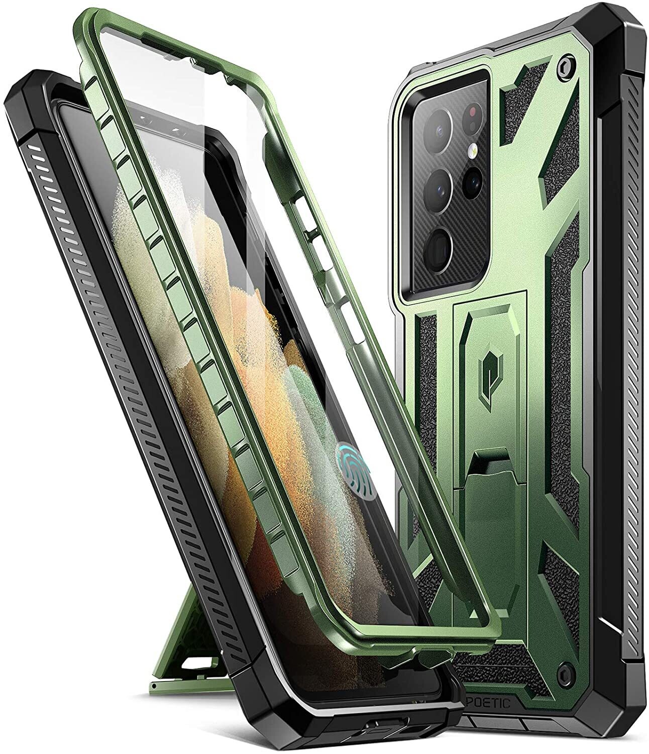 Case Samsung Galaxy S21 Ultra 5G de 6.8" c/ Mica c/ Parante Alta calidad de Policarbonato