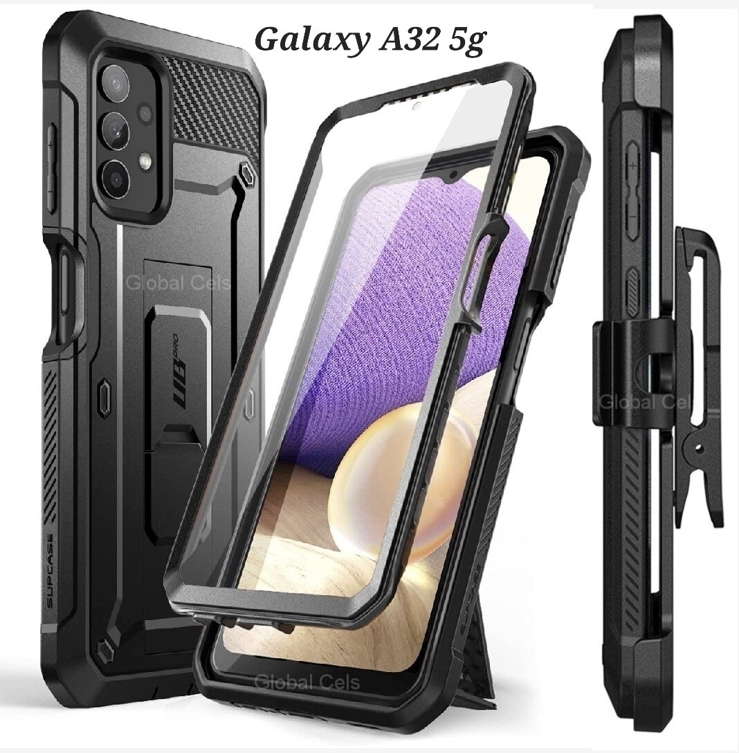 Case Galaxy A32 5g Extrema con Mica Incorporada con Clip para correa y Parante inclinable