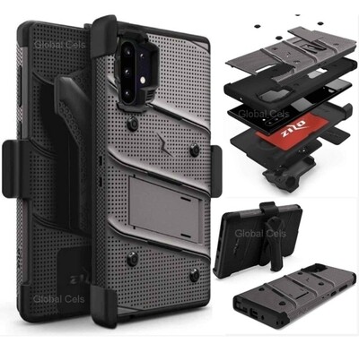 Case Galaxy Note 10+ / Note 10 Plus Recio c/ Gancho y Soporte Integrado Case Galaxy Note 10+ / Note 10 Plus Recio c/ Gancho y Soporte Integrado