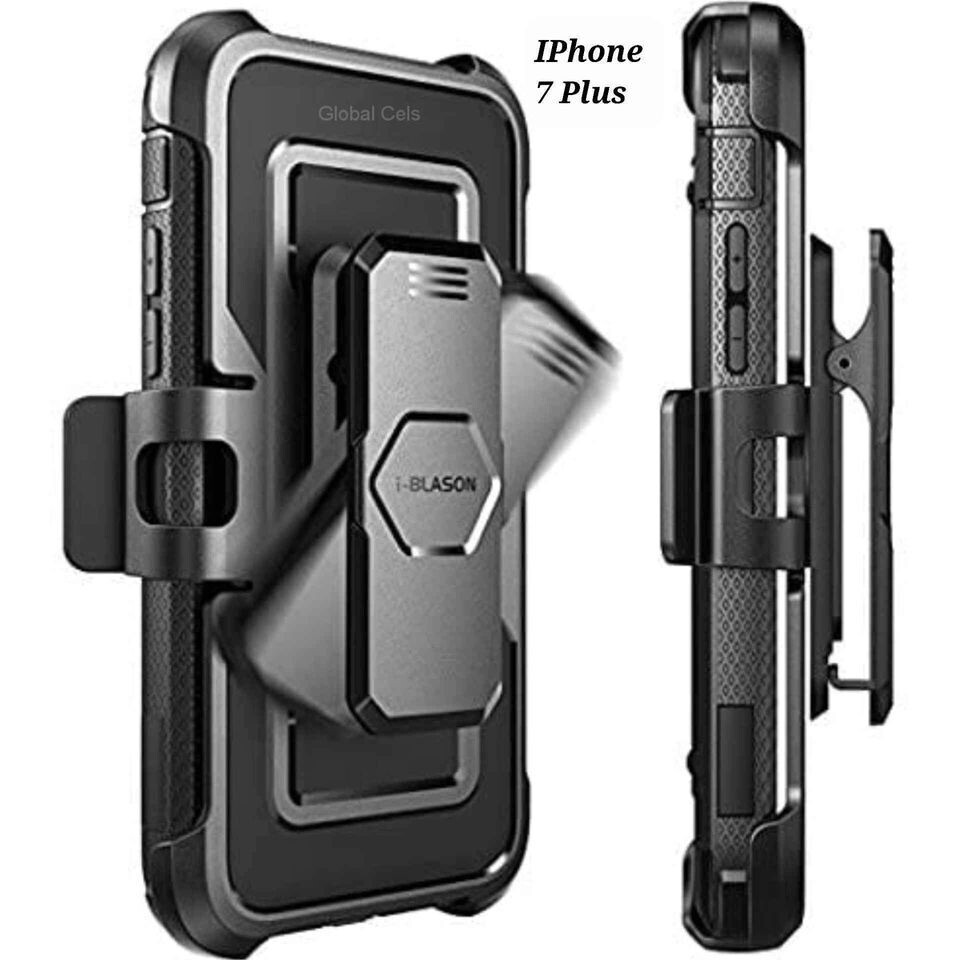 Case Iphone 7 Plus con Clip Correa y Protector de pantalla Integrada carcasa Extrema