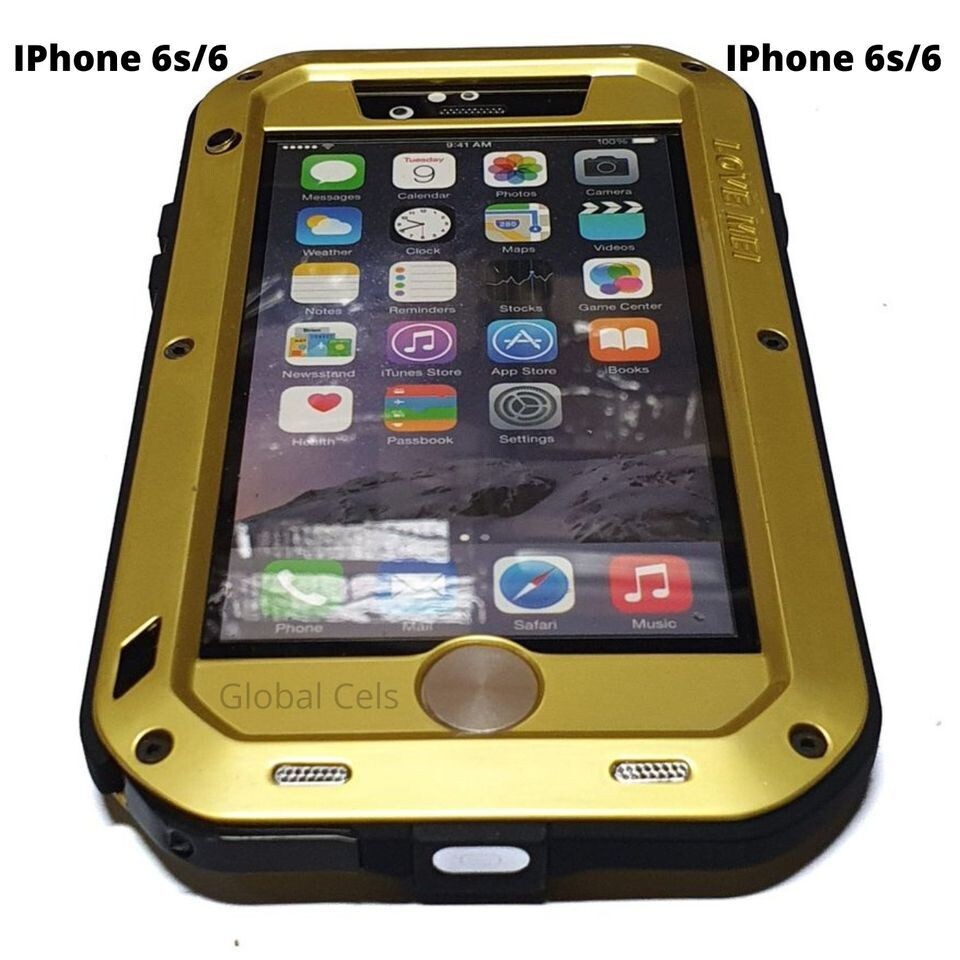 Case iPhone 6 6S de 4.7" Love Mei Protector Extremo Funda de Aluminio Tanque