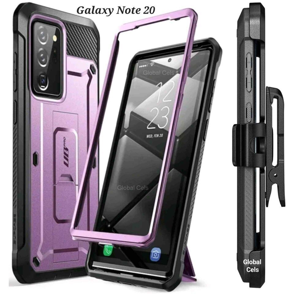 Case Note 20 Ultra / Galaxy Note 20 c/ Clip c/Apoyo de cubierta completa 360 Supcase Morado
