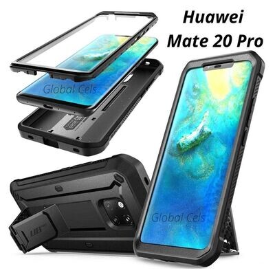 Case Mate 20 Pro  c/ Clip correa de 3 partes Antishock Carcasas 360 Huawei Mate 20 Pro - Negro