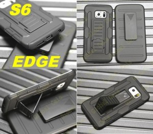 Case S6 CURVO Samsung Galaxy S6 EDGE Holster Gorila Estuche con clip para correa y con soportes