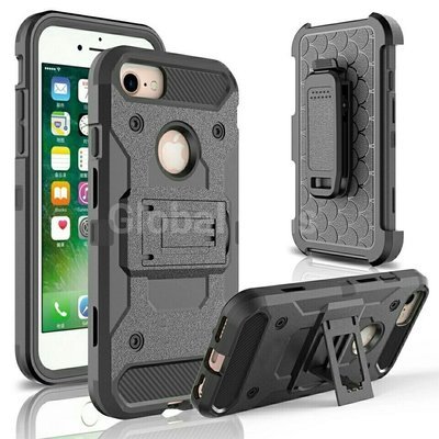 Case Funda Iphone 7 Plus 4 partes holster gancho parante Case Funda Iphone 7 Plus 4 partes holster gancho parante