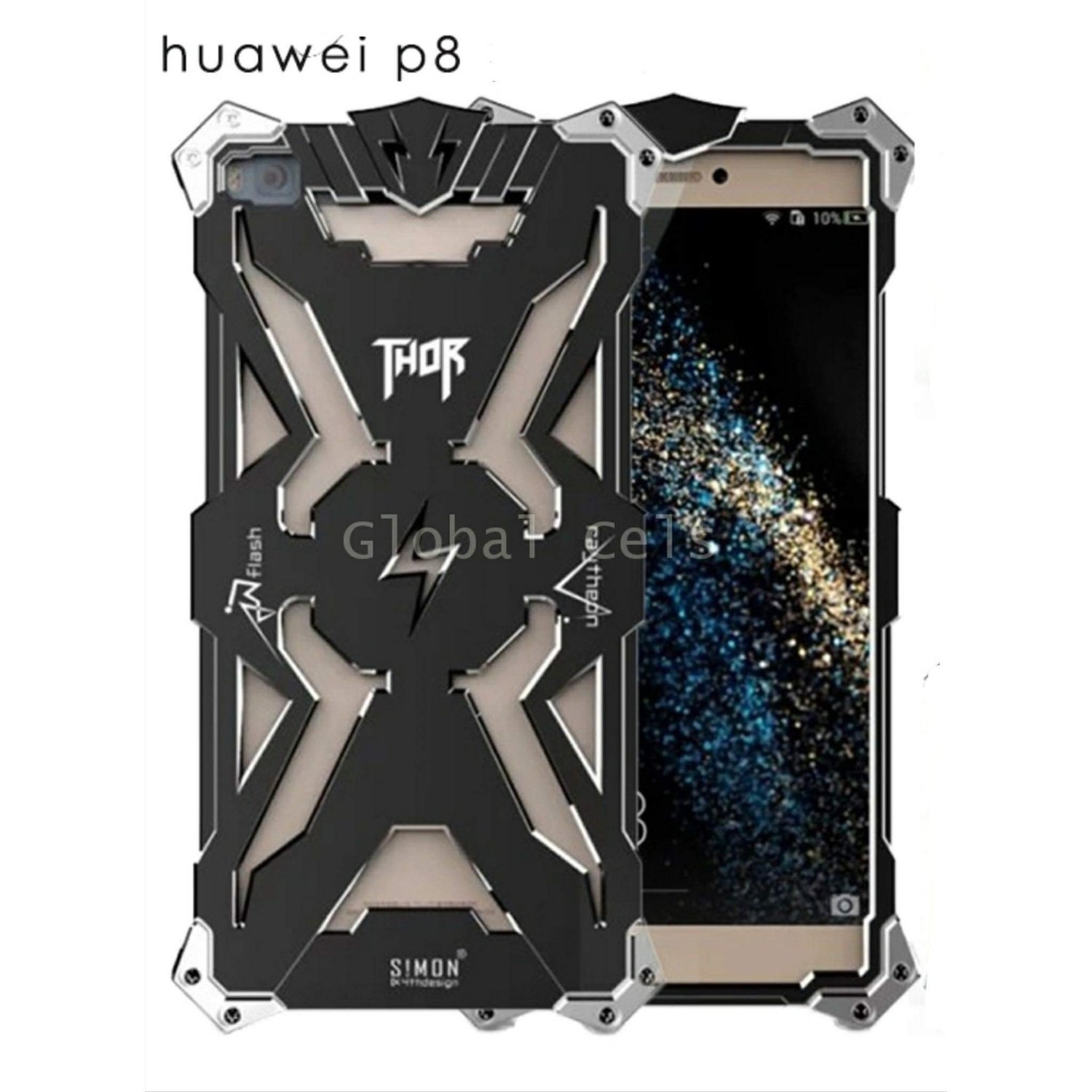 Carcasa Thor Huawei P8 Metal Protector con Pernos 