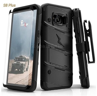 Case Protector Galaxy S8 Plus Z-bold USA Negro Total c/ Vidrio T