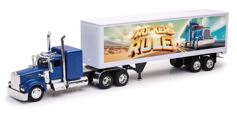 Kenworth W900 Custom Caja Seca Azul