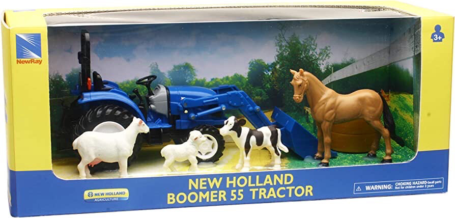 Tractor Boomer 35 con animales