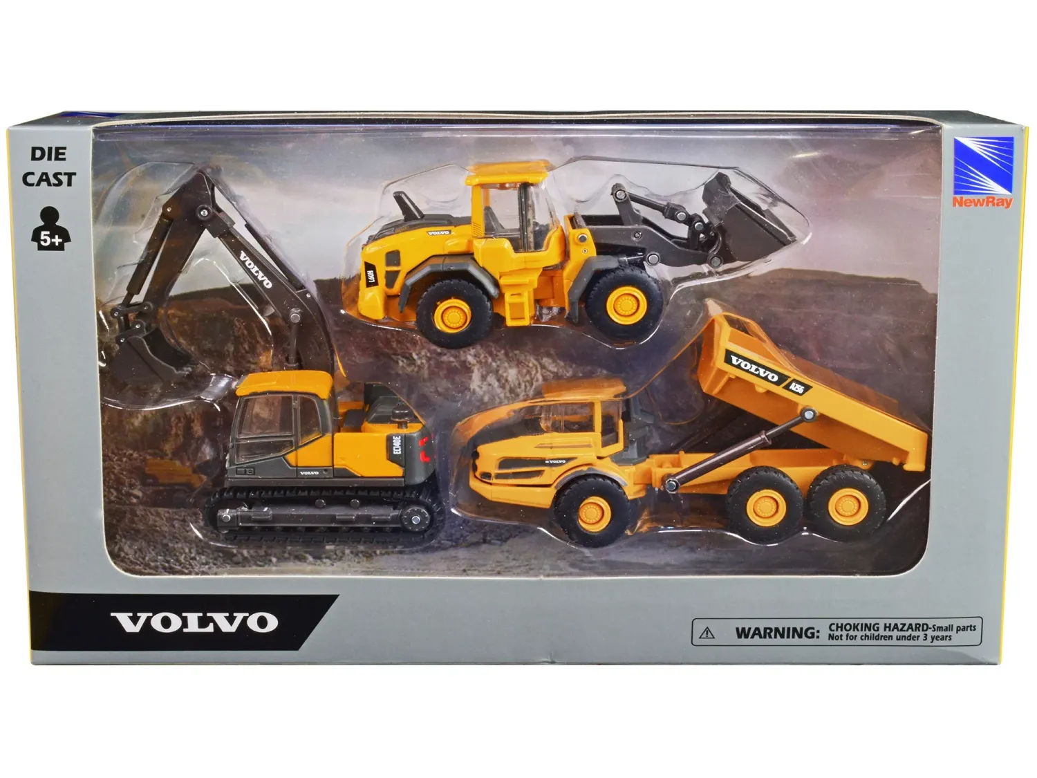 Set Maquinaria Volvo 3pzs
