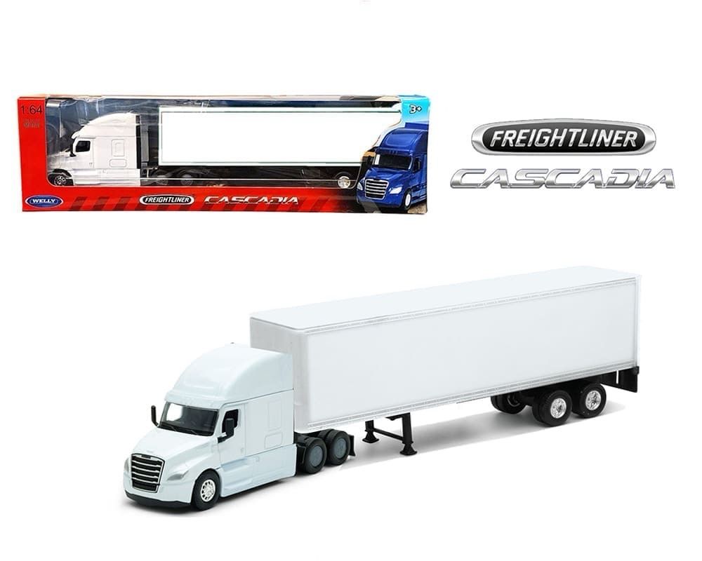 1/64 Freightliner Cascadia Caja Seca Blanco