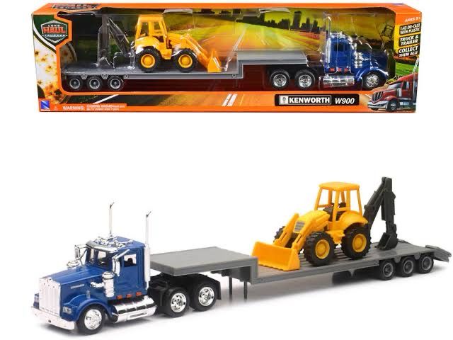 Kenworth W900 Lowboy c/ Retroexcavadora