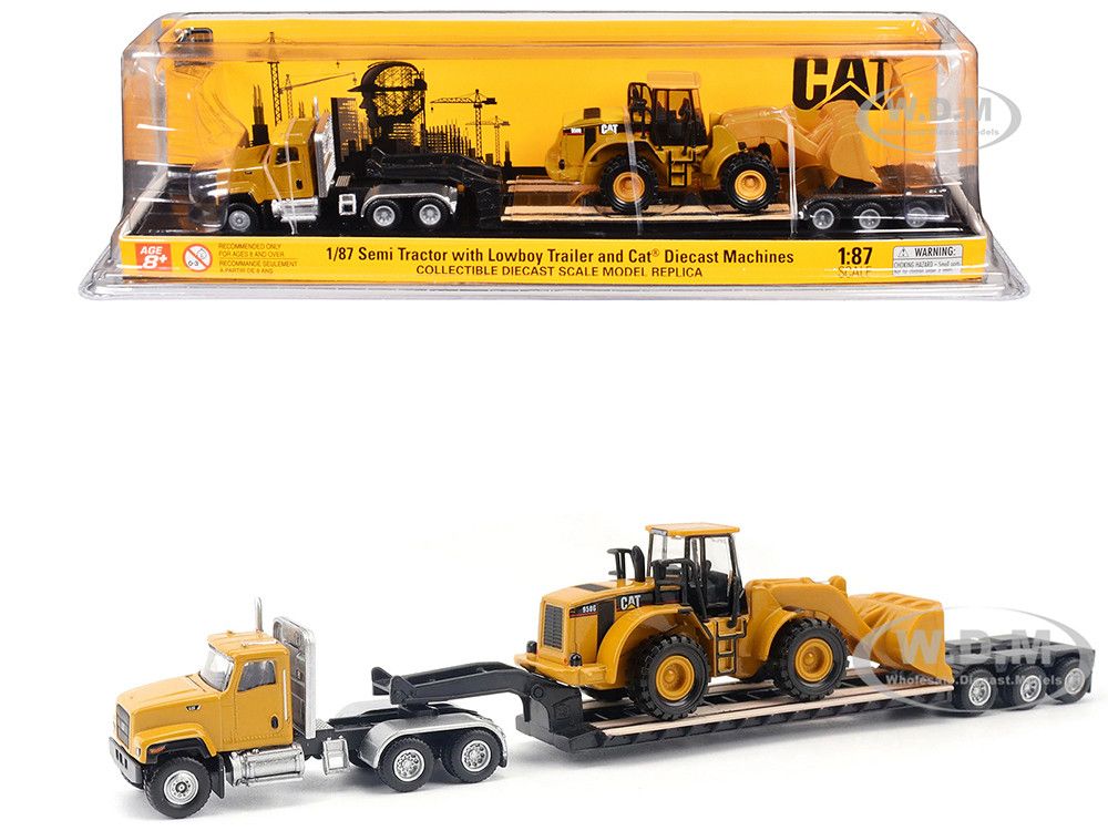Trailer Cat CT681 Lowboy con Wheel Loader 650G
