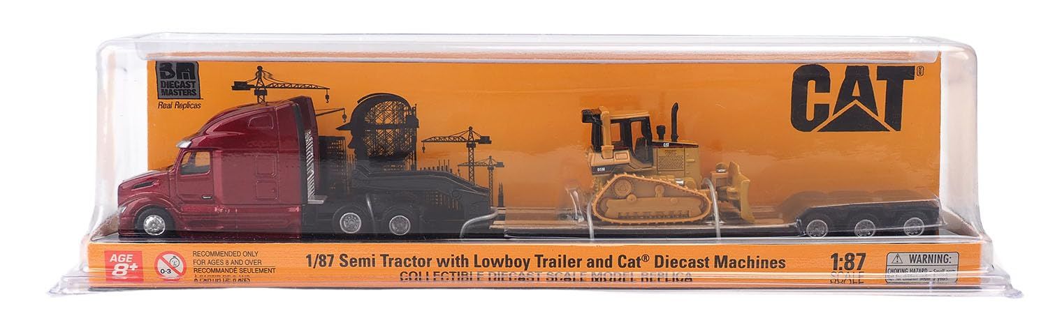Peterbilt 579 Ultra Loft Lowboy con CAT D5M Dozer