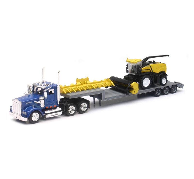 Kenworth W900 Lowboy c/ Cosechadora New Holland