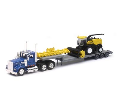 Kenworth W900 Lowboy c/ Cosechadora New Holland