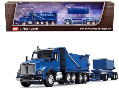 Kenworth T880 Torton Volteo &amp; Trailer Volteo Azul